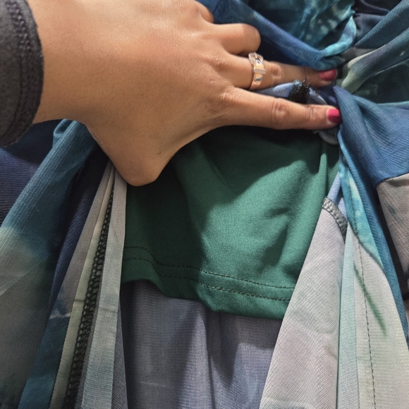 SHEIN Green and Blue Halter Dress - Picture 6 of 8